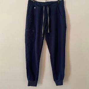 FIGS Navy Blue Zamora Jogger Scrub Pants Uniform Regular Rise Women size Medium